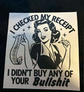 I checked my receipt