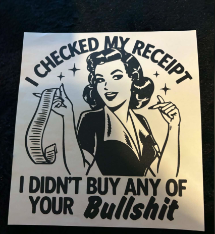 I checked my receipt